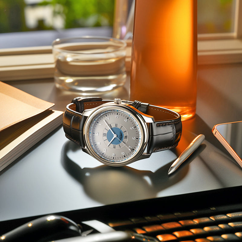 Montre Classique Élégante pour Homme – Bracelet Cuir – Style Modeste et Chic